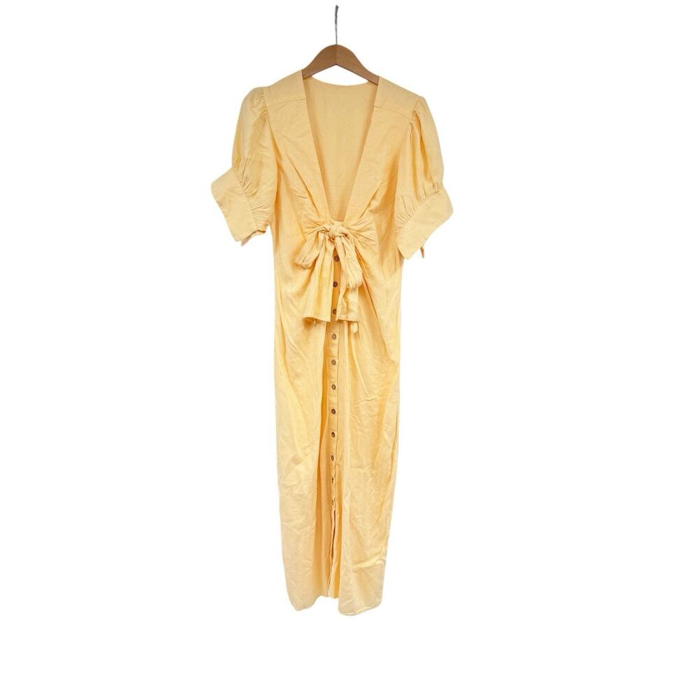 Free People Sunny Yellow Midi Dress